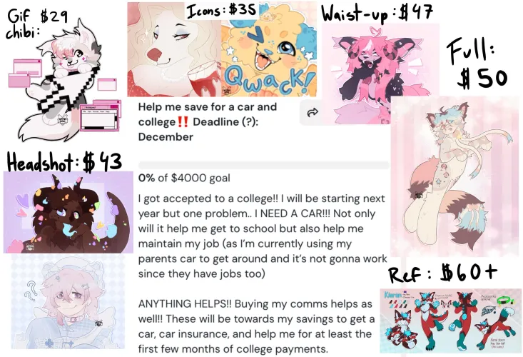 Thumbnail Accepted to College - Help Needed! furry artist Kittsybits