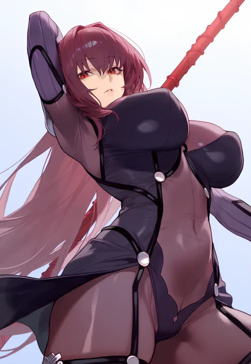 Thumbnail Unveiling Scathach in FateGO: An Animebodysuits Wonder