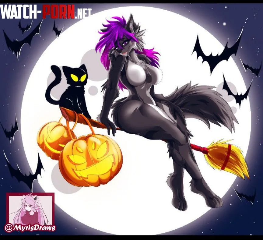 Witch of the Moon YCH nnThe first Halloween witches are being exposed art by me by Myris_draw