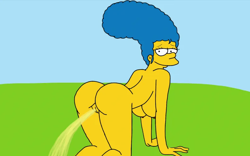 Thumbnail Marge Simpson's Unique Pose in Fascinating Art by Comfortable-Cold-737