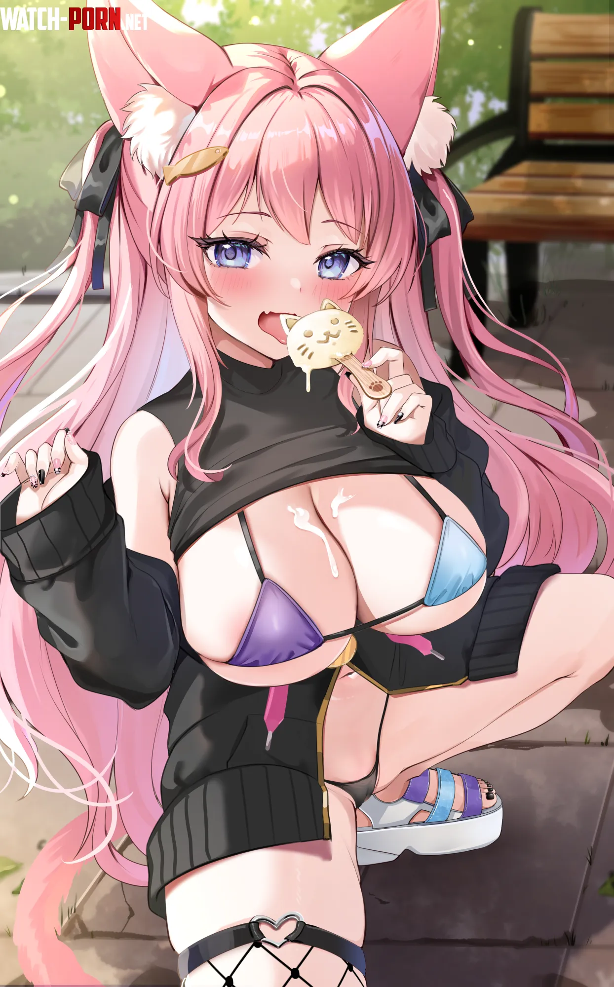 Busty kitty with a popsicle ktskpachi by FoehammersRvng