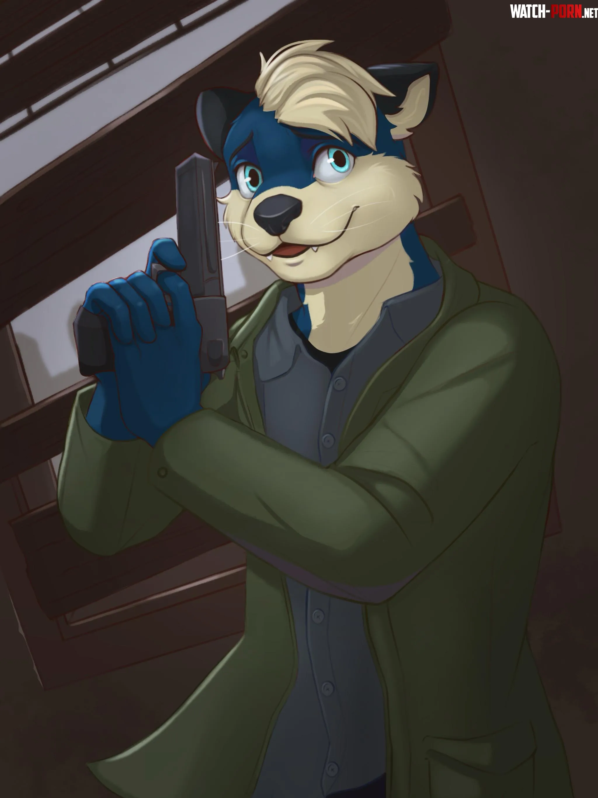 Finished comm for wolfguardian72 lt3 Alex dressed as James Sunderland from Silent Hill 2  by Ariin-art