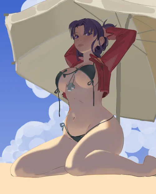 Thumbnail Misato Evangelion by Bluethemaid - Epic Rule34 Adventure