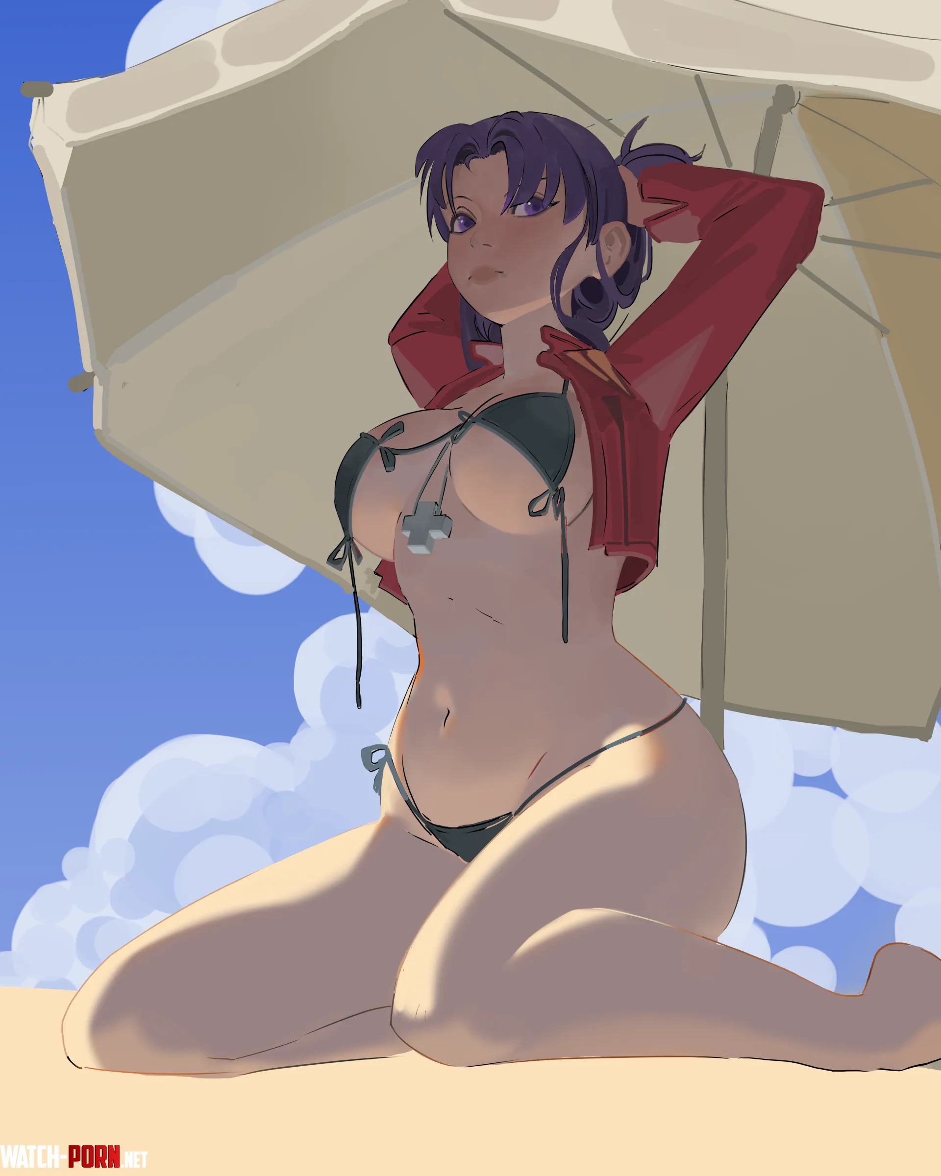 misato evangelion bluethemaid by Maleficent-Good4785