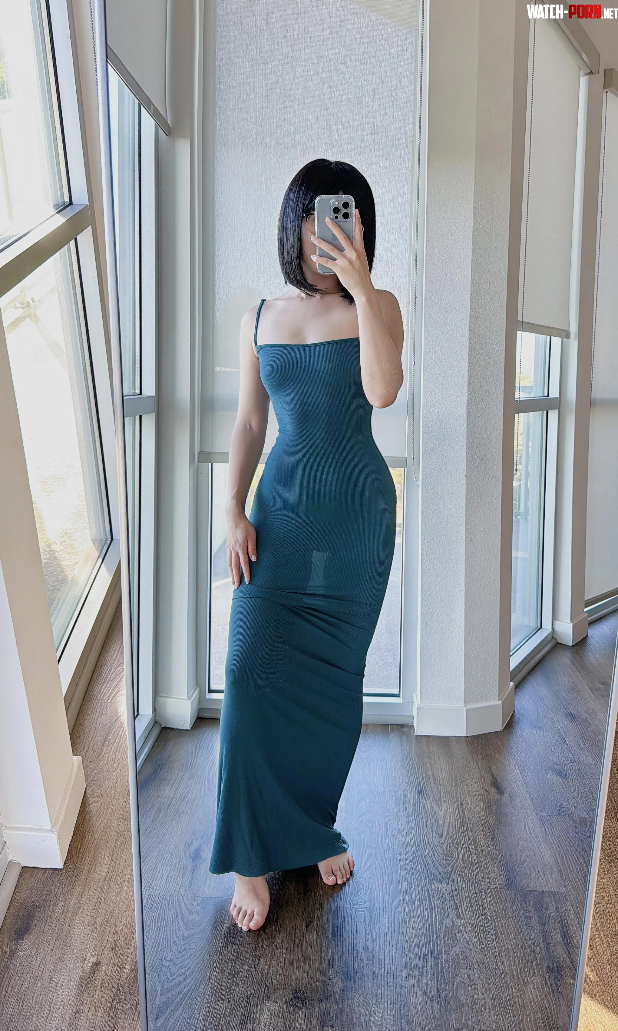 Its hard to find long dresses that flatter my short frame perhaps this one from a garage sale will do the trick by fun-sized-asian