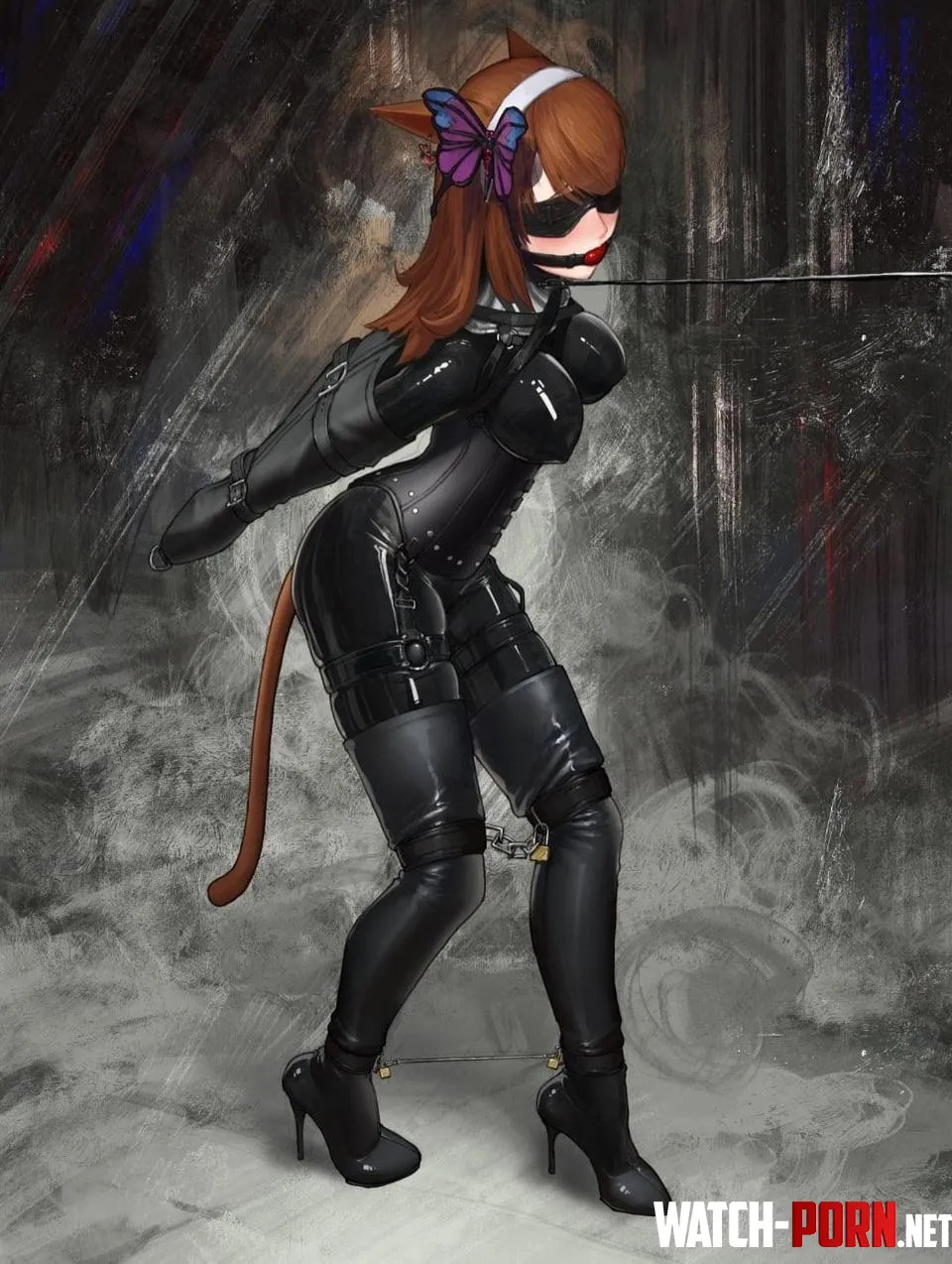 Look at this a cat girl in a catsuit by [deleted]