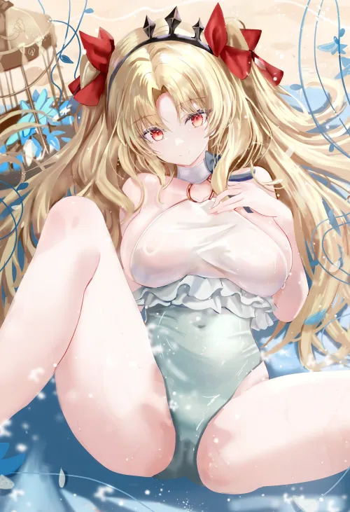 Thumbnail Elegant One Piece Swimsuit Ereshkigal Revealed by Marxsander2016 in Swimsuit Hentai