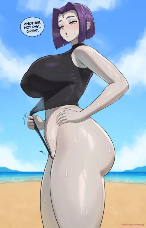 Thumbnail Raven Superbusty Stuns in Swimsuit Hentai Category by Author Mrtecta