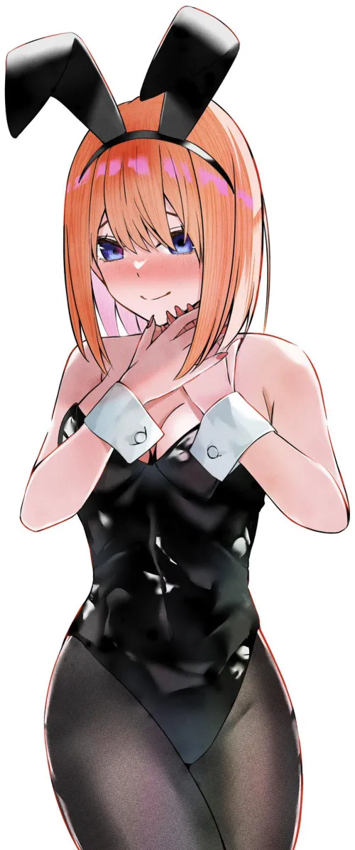 Thumbnail Blushing Bunny Girl Yotsuba in animebodysuits - Csxc