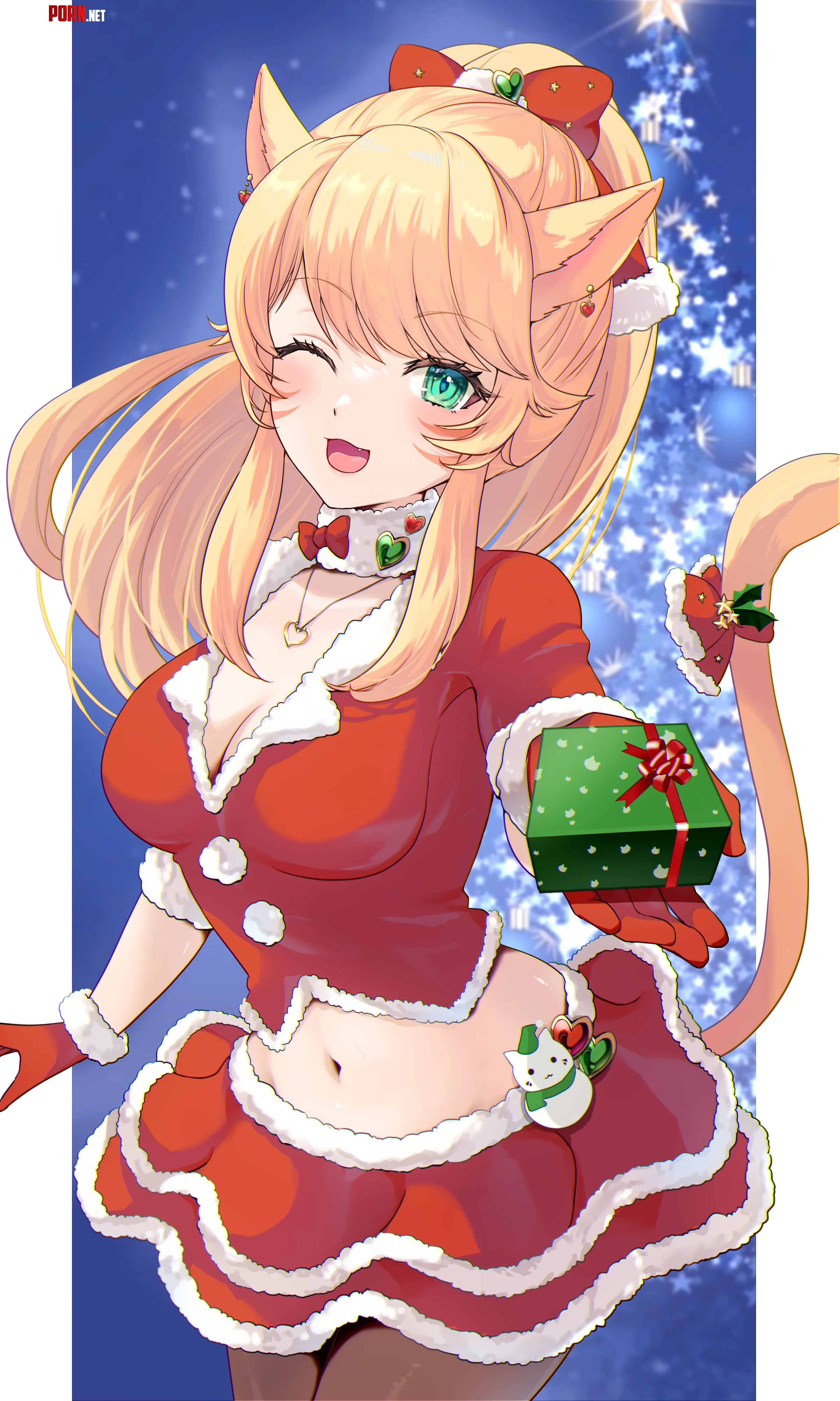 Christmas Miqote Midzu by Arcaeca2