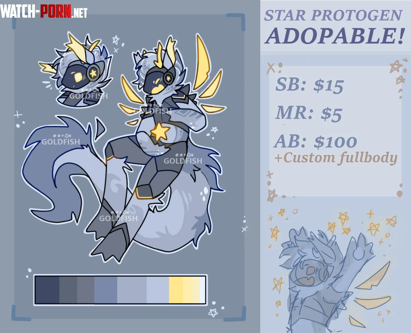 Star Protogen Adopt available now  Link to adopt in comments if youre interested  Only using paypal  by AwierdGoldfish