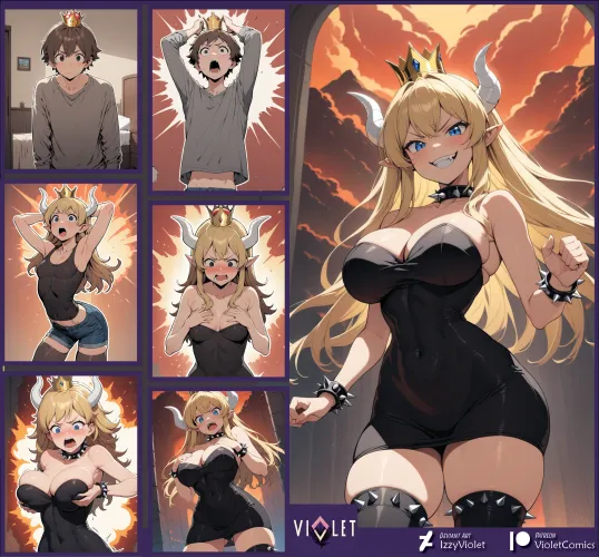 Thumbnail Bowsette TG Cute Crown Transformation by Izzy_Violet | Gender Transformation