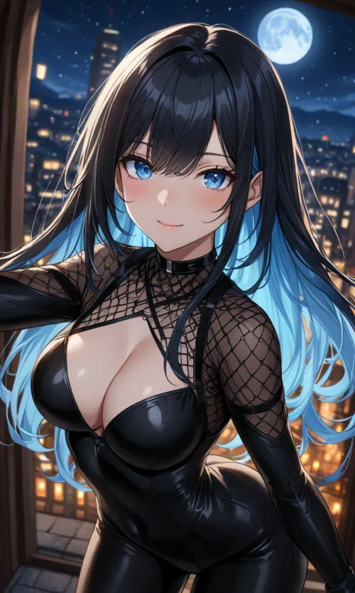 Thumbnail Midnight Blue Fashion Piece by CheetahSperm18 in Anime Bodysuits