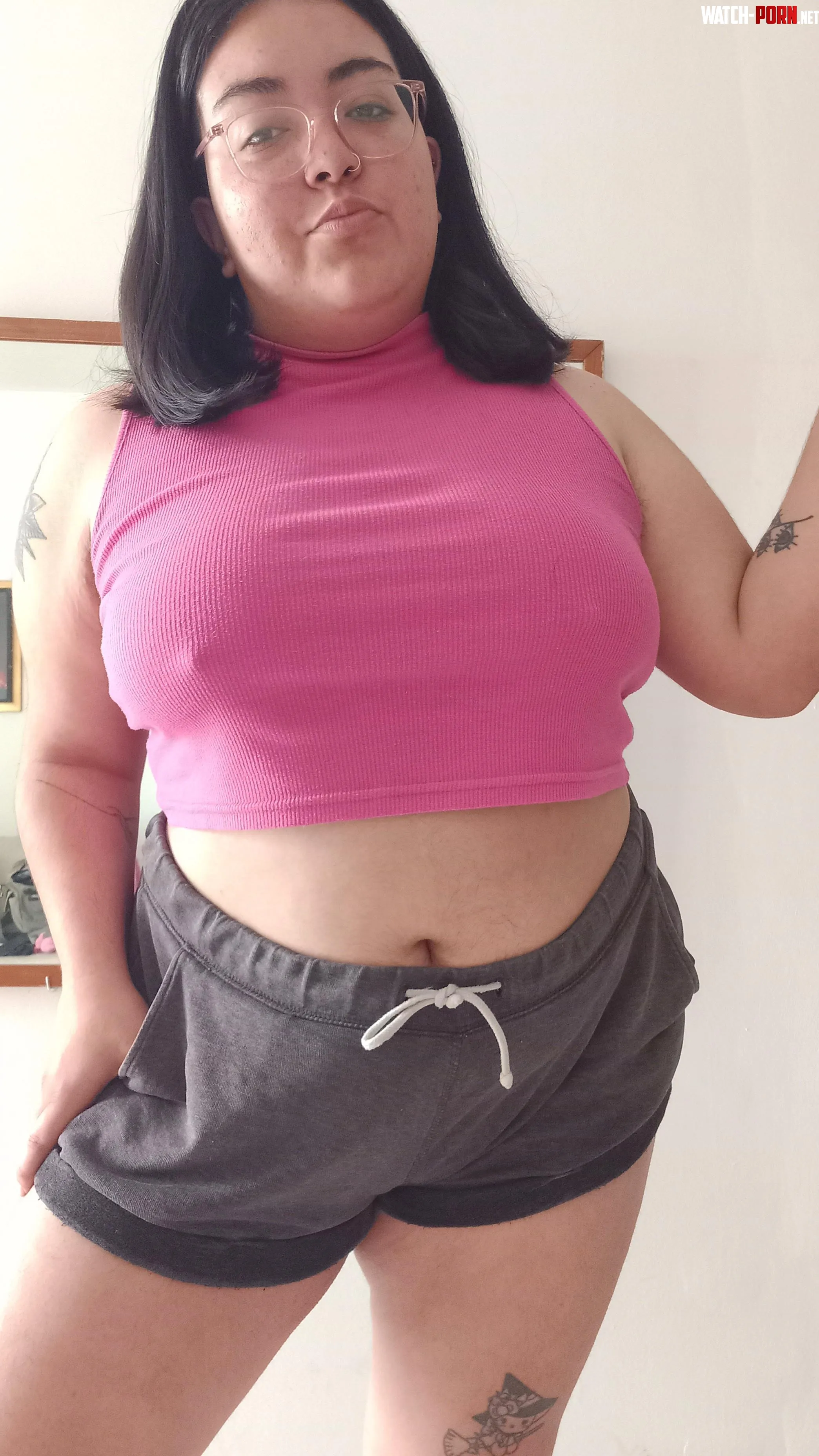 Pink croptop  by _littlecherryyy