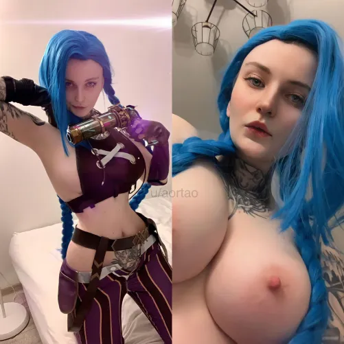 Thumbnail Aortao Impersonates Jinx from Arcane in Cosplay