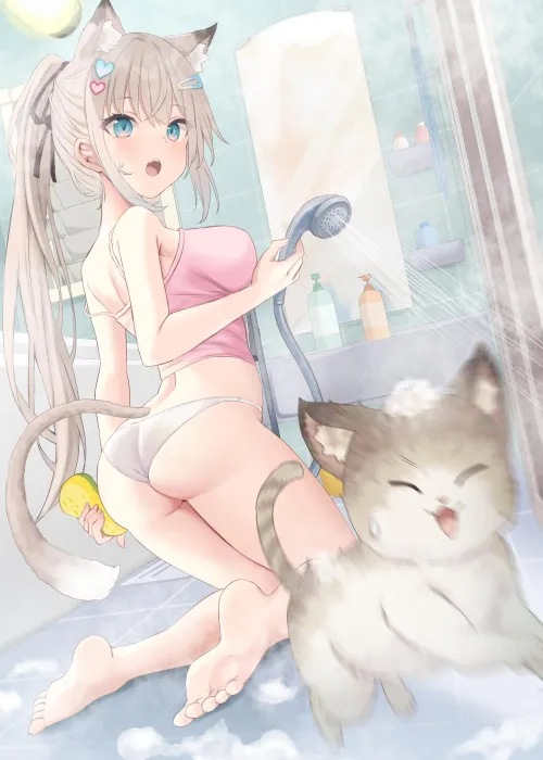 Thumbnail Akino ell's Relaxing Bath Time Adventures | Nekomimi Category