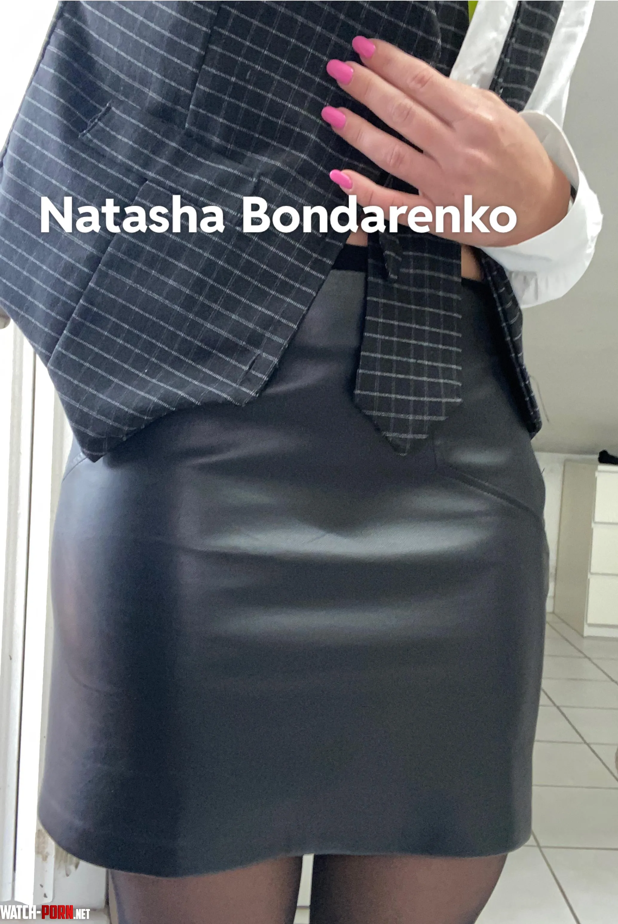 Pencil leather skirt  by NatyBond_OF