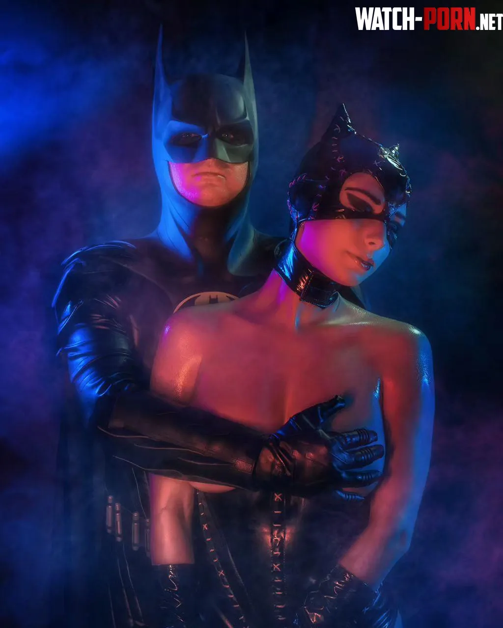 Batman and Catwoman ironcostumes and darkslauf DC by Darkyvlad