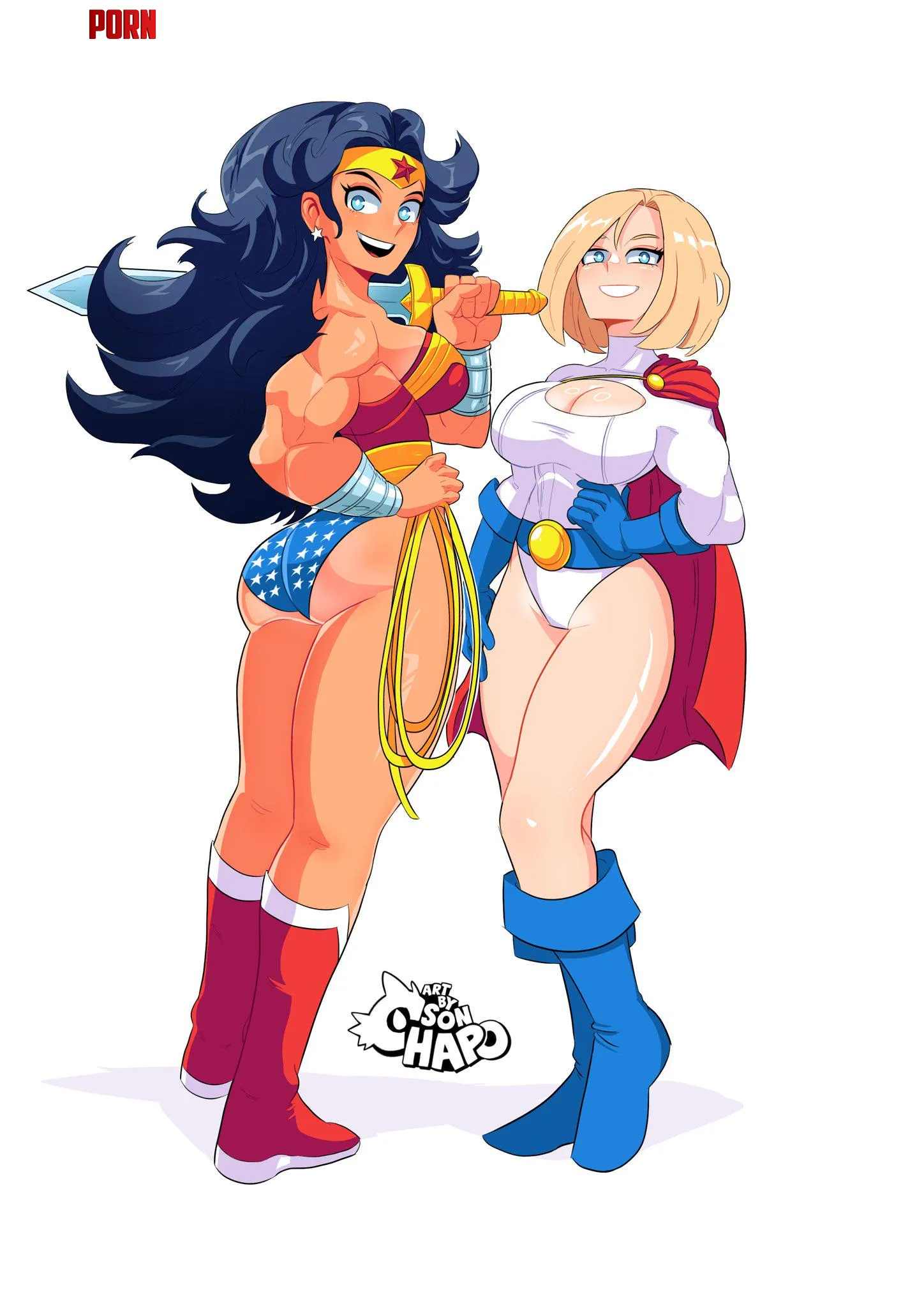 Wonder Woman amp Power Girl Sonchapoo by TheTMoneyMan