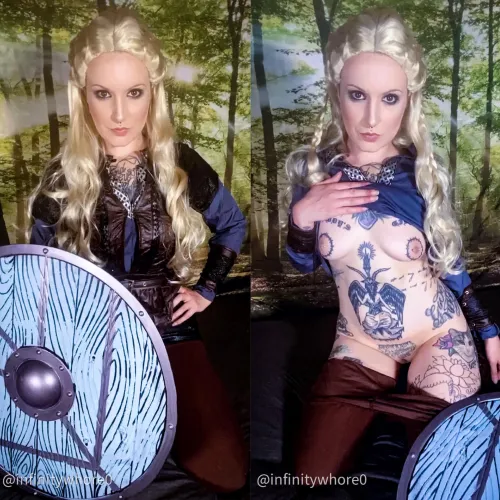 Thumbnail InfinityWhore0 Captures Lagertha's Essence in Viking Cosplay