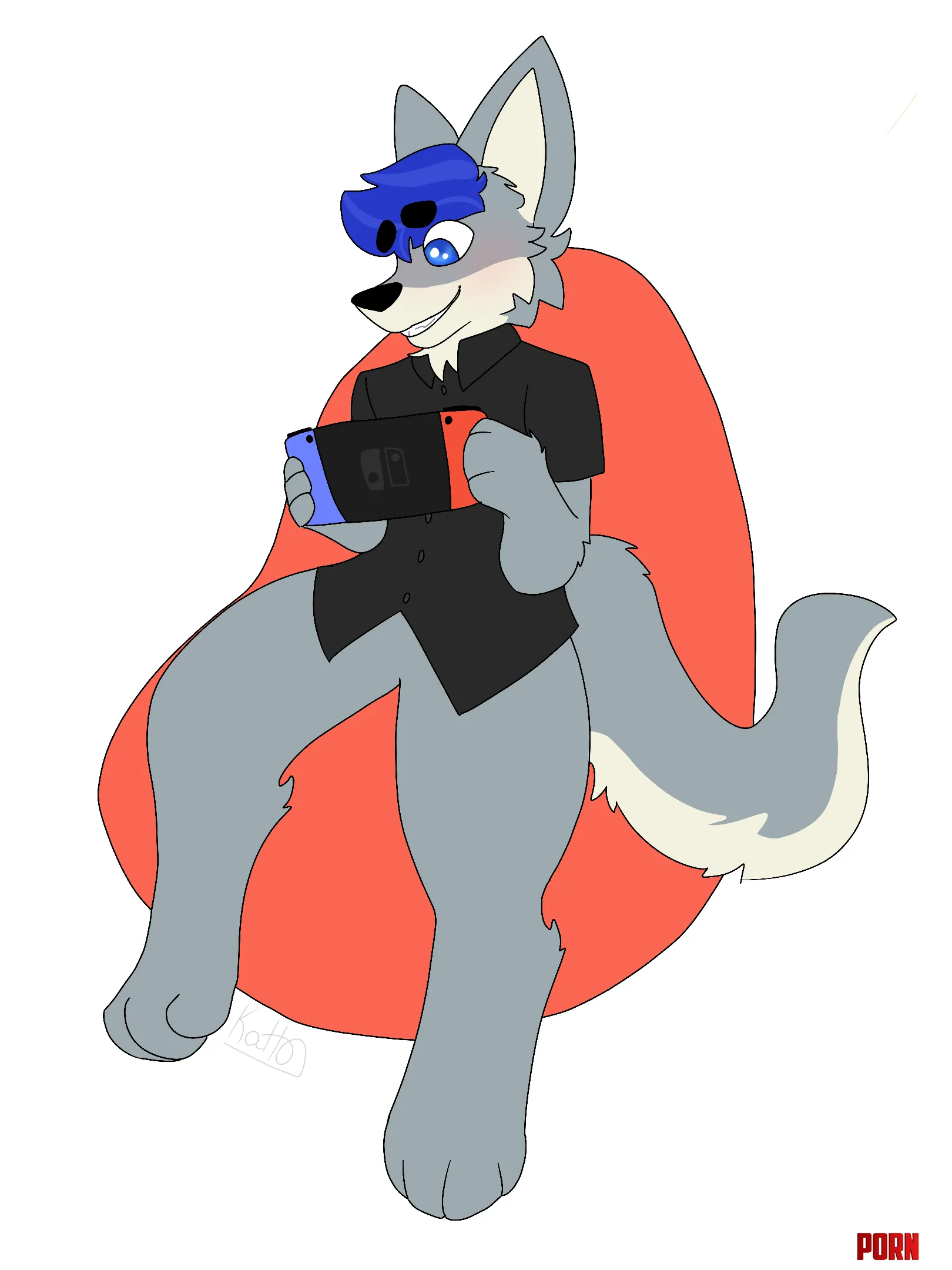 Azure playing his Switch What video games are yall playing Art by KattosAShame by FutureSuccess2796