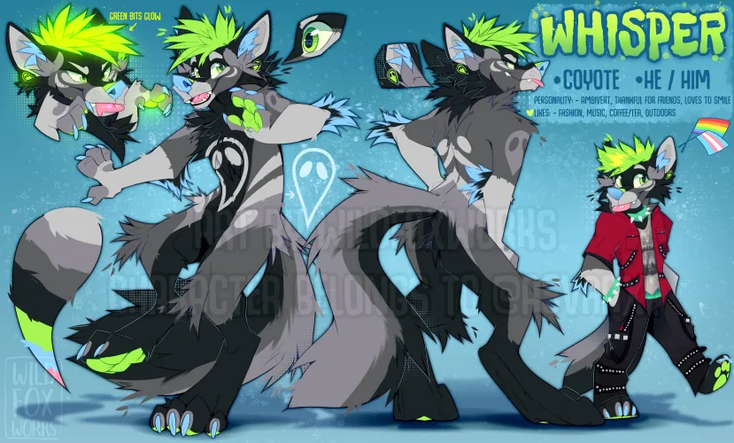 Thumbnail Whisper Ref Art by mewildfoxworks for Rubyfox_1 in Furry Theme