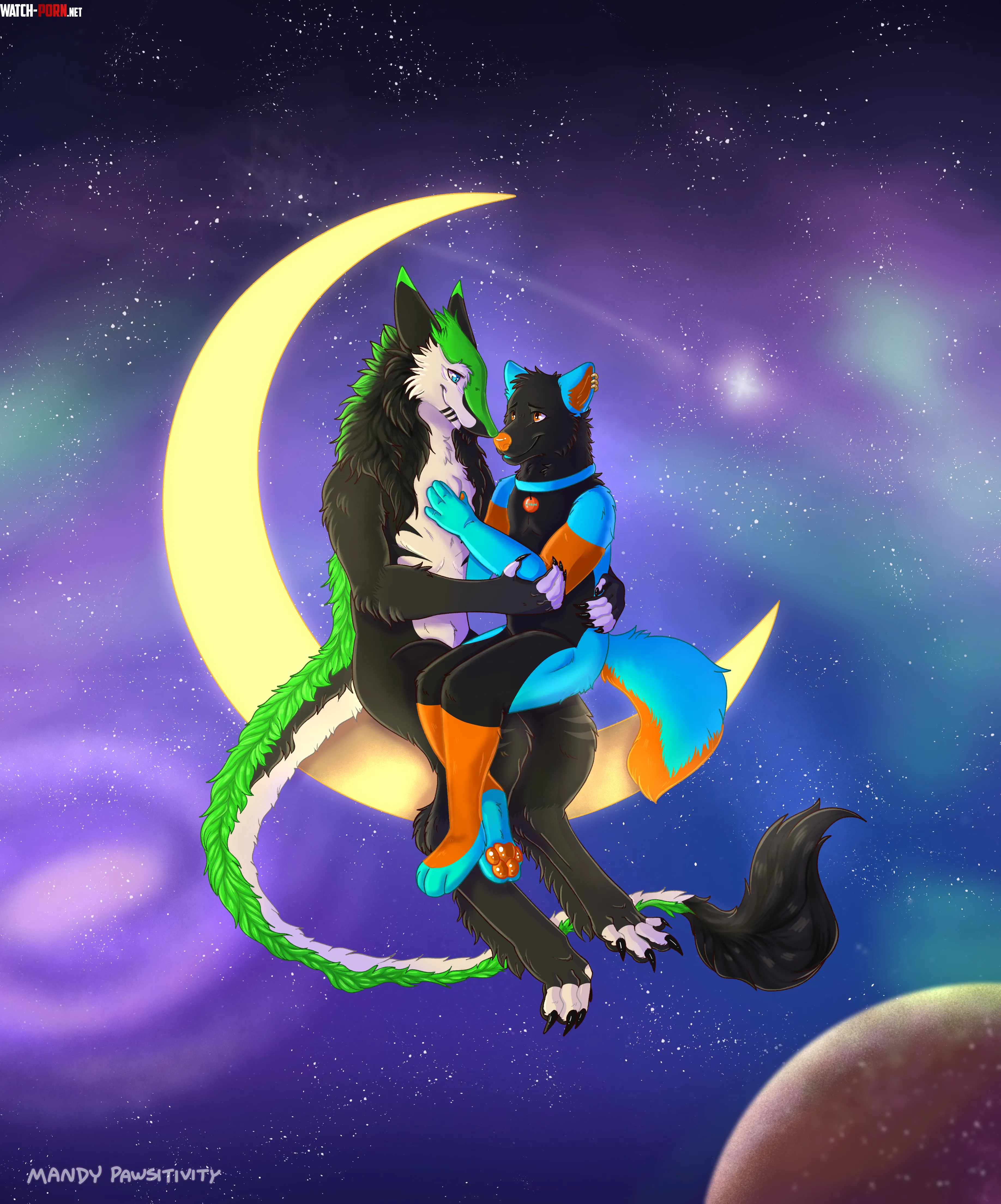 Love you to the moon and back If you could take your partner anywhere where would it be  Artwork by me by mandypawsitivity