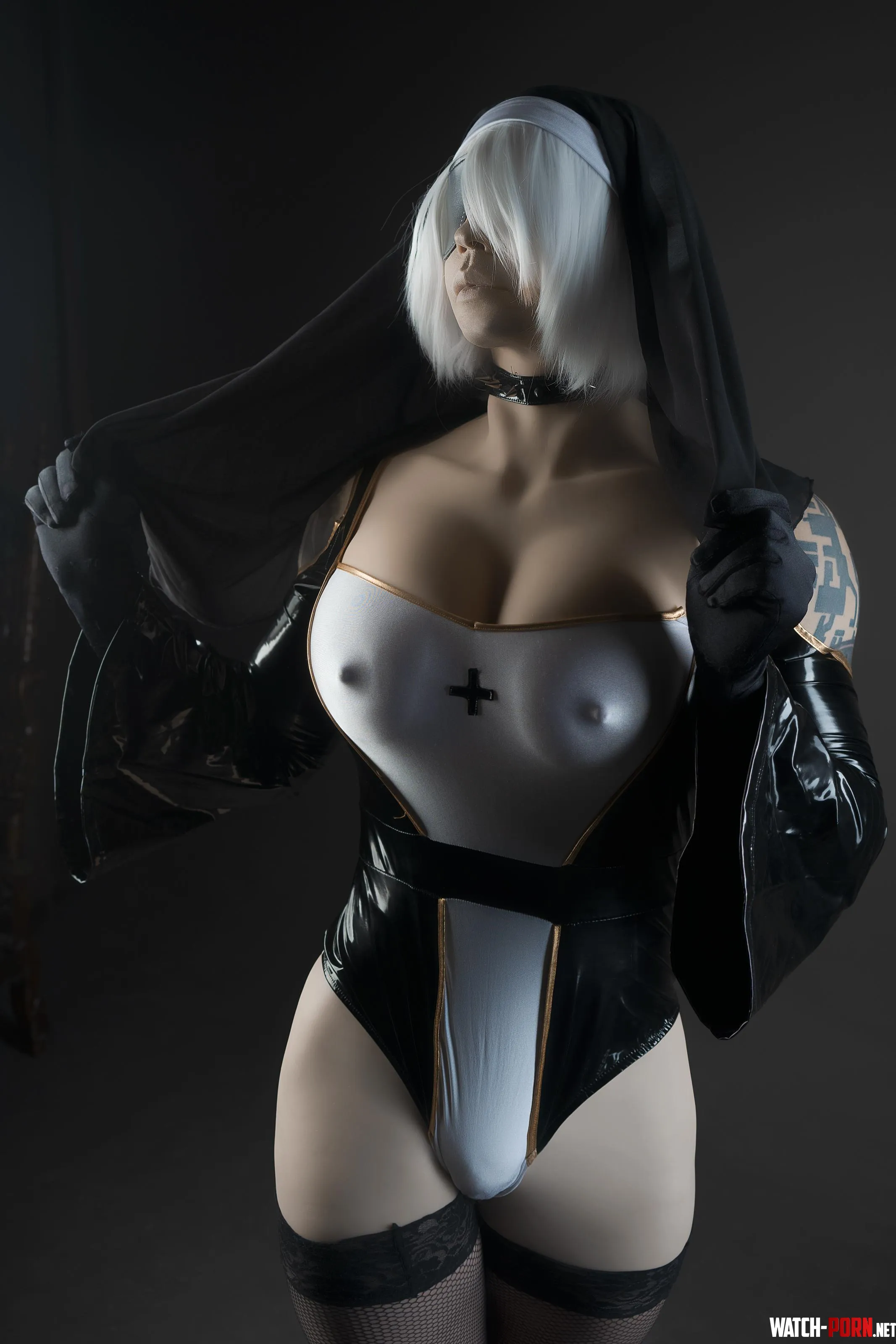 2b nun cosplay by Frame  by Embarrassed_Hand_693