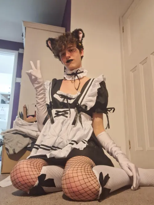 Thumbnail spiffymagiffy Dons Maid Dress Amidst Depressive Thoughts