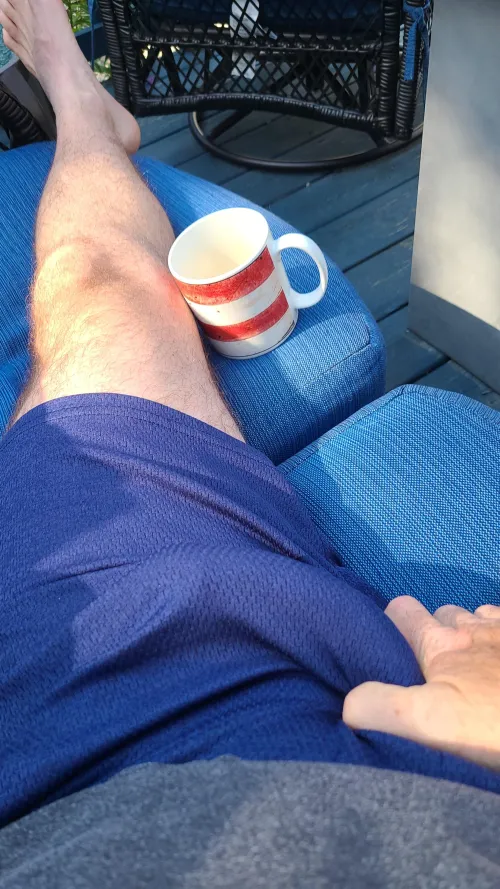 Thumbnail BetterDaze14: Relaxing on the Patio with an Intriguing Bulge