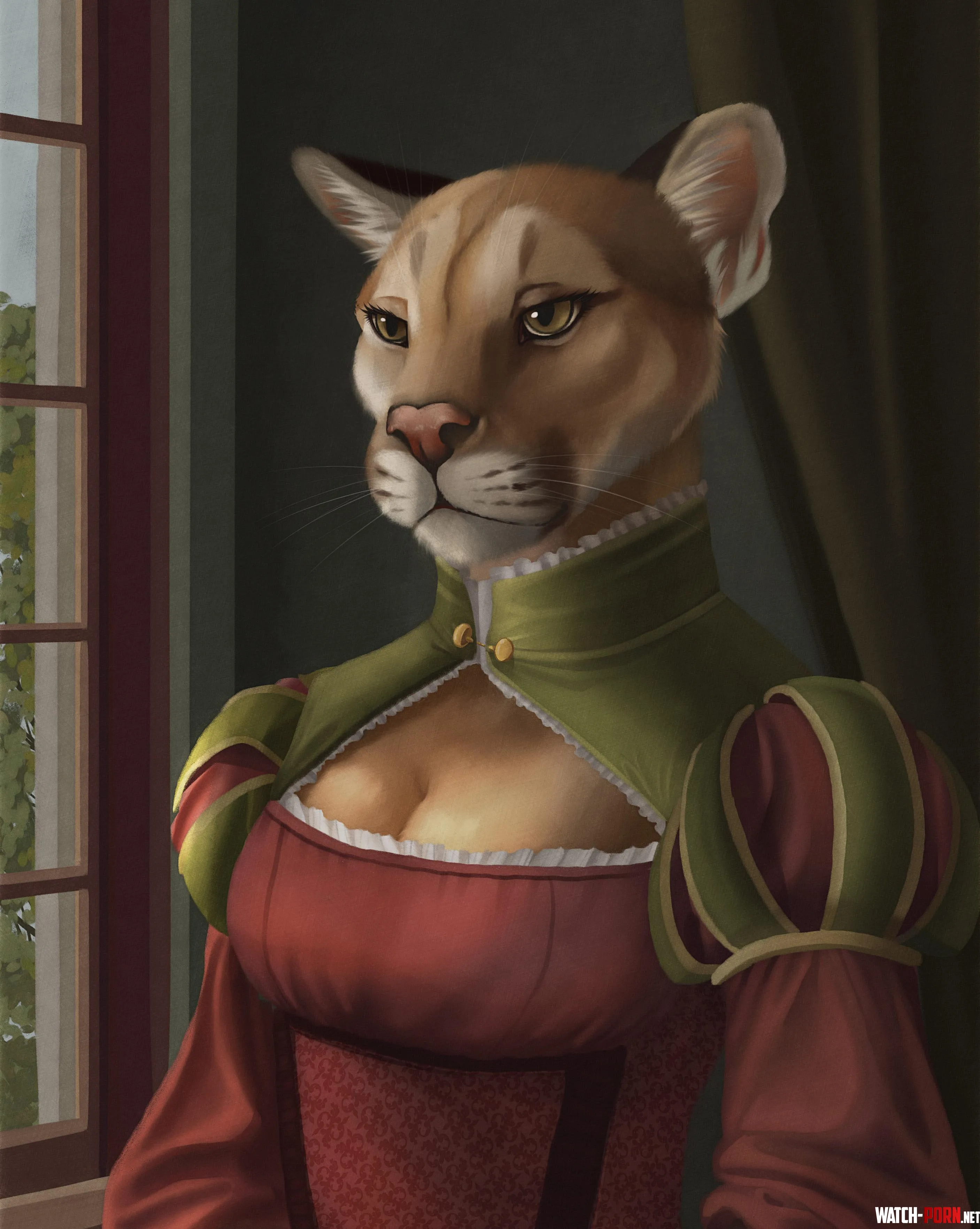 Cougar Maiden v2 I wanted to redraw this character cause I liked her a lot but her portrait no longer fitted with the style of the others  art by me by cgcritter