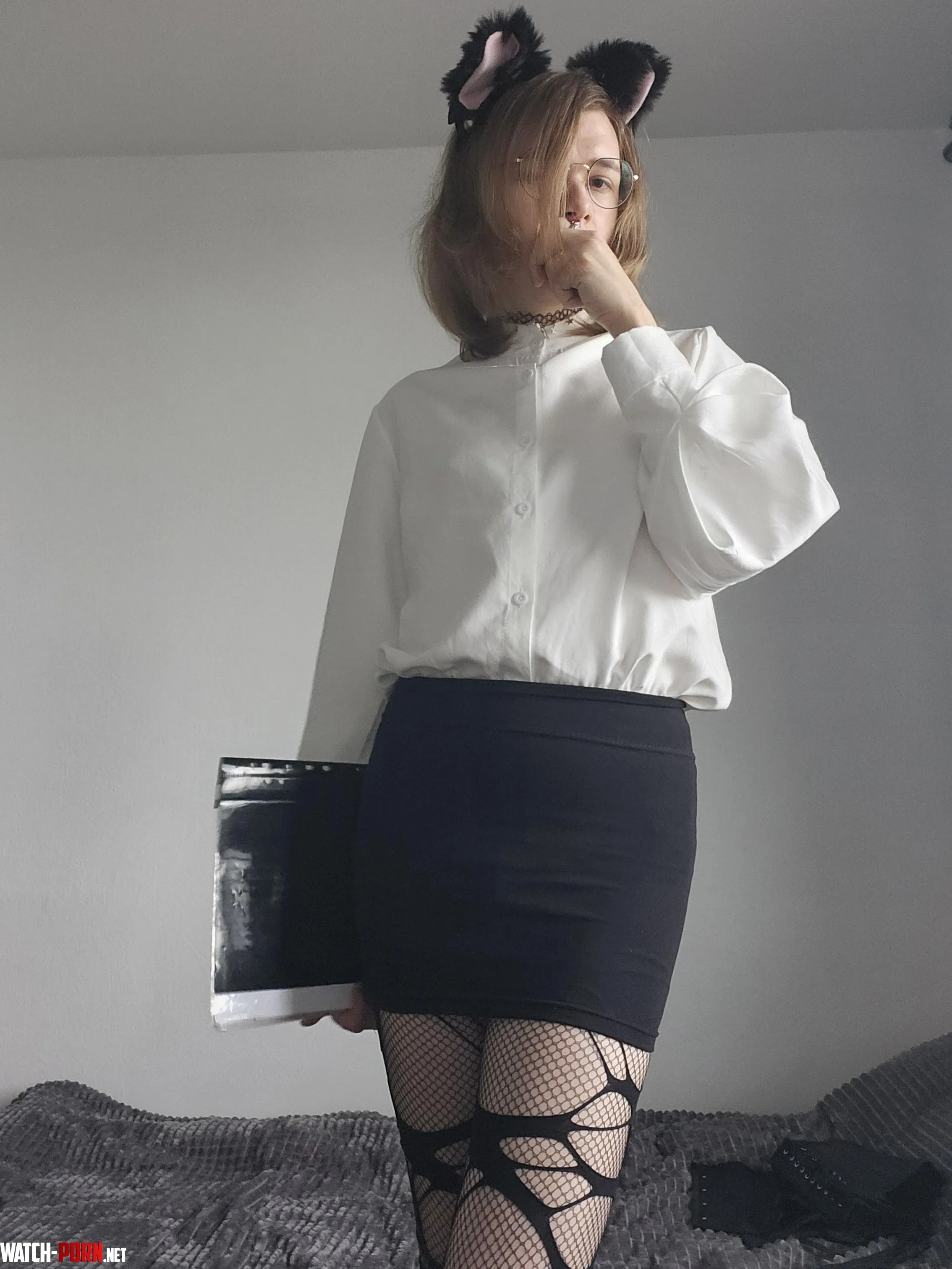 Femboy secretary  by VixiLi