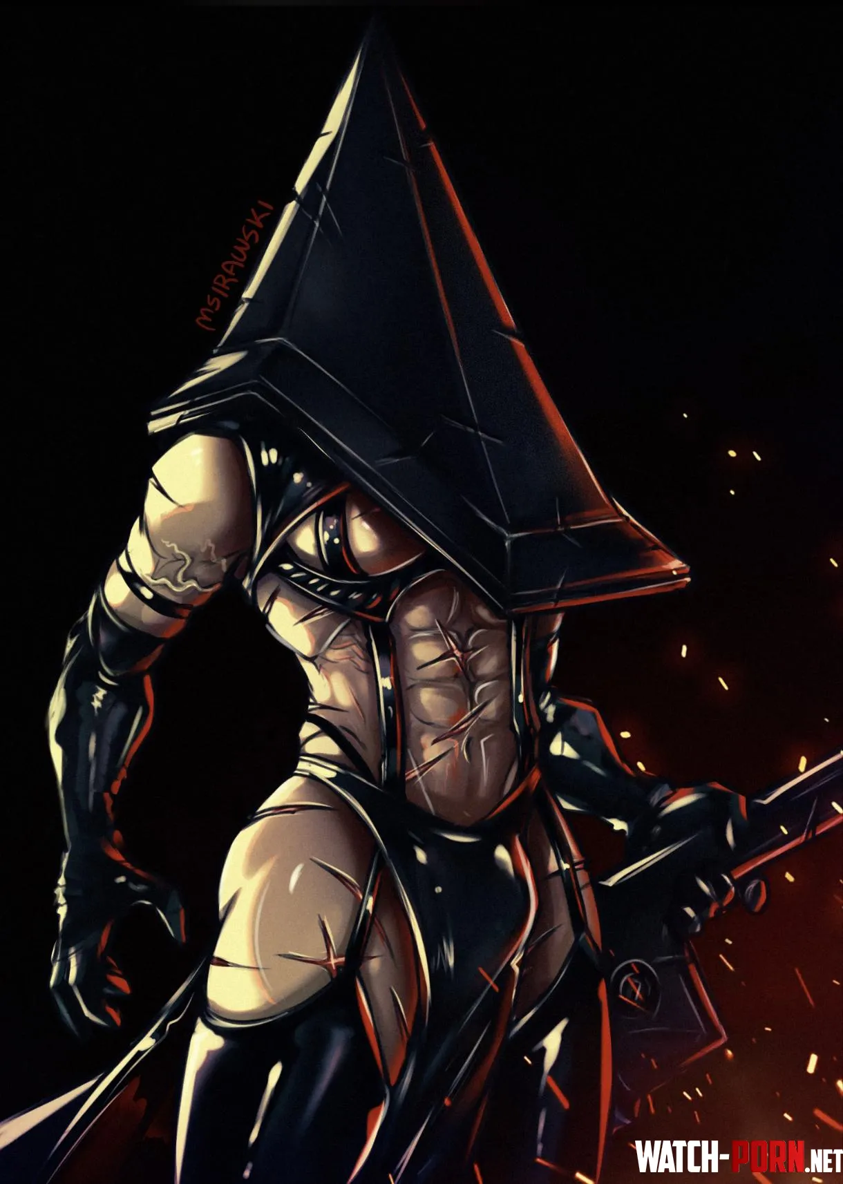 Pyramid Head a friend did  by Sabonete_Felpudo