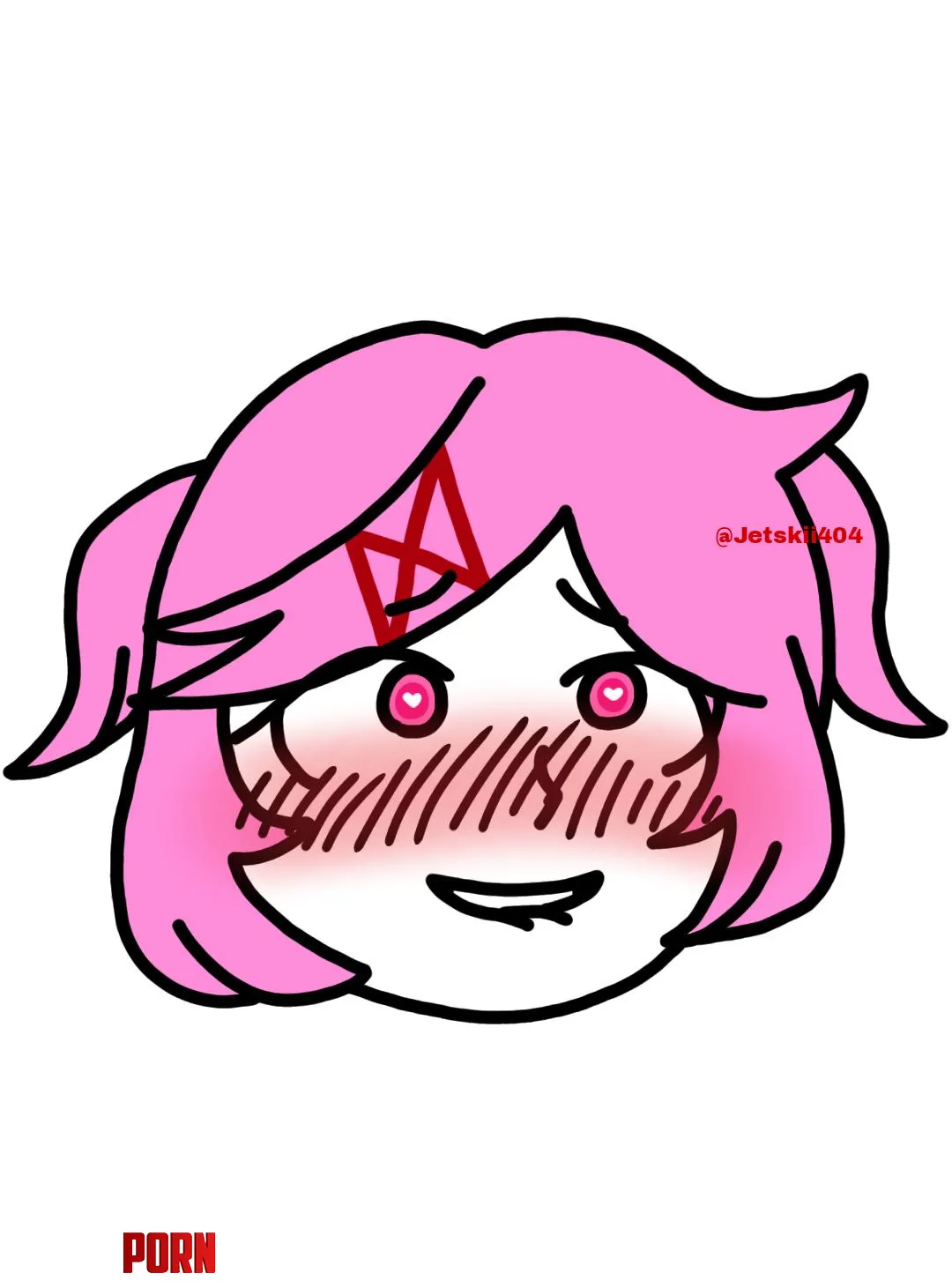 Just a little tease with Natsuki ahegao by Nezumi_Draws