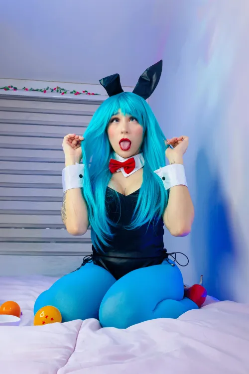 Thumbnail Experience Sensual Delights in 'Bunny Bulma Cosplay' with Ahegao