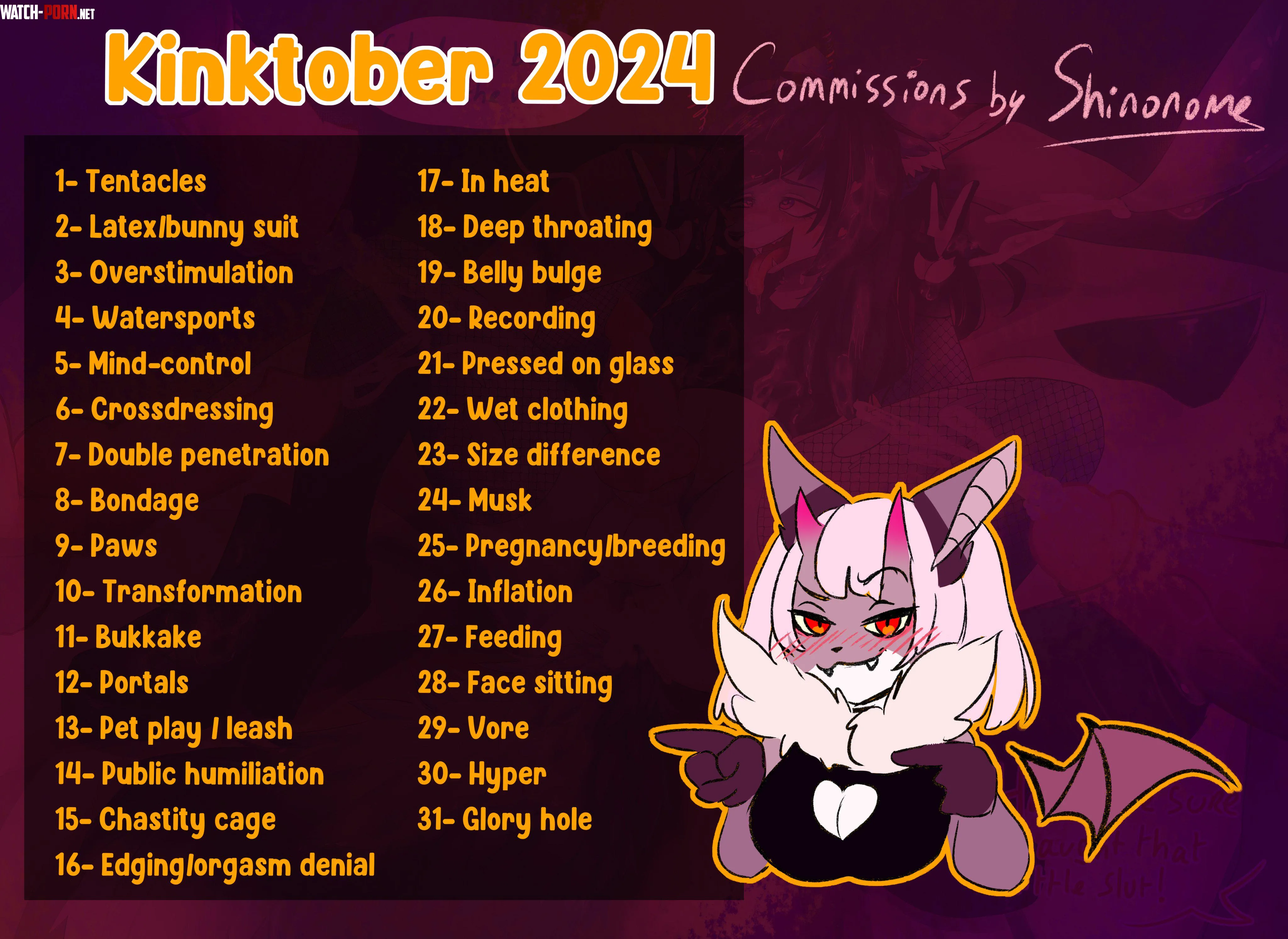 FM my art Kinktober comms Tell me if youre interested  by Shin0nome