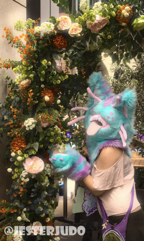 Thumbnail Admiring Floral Beauty with SigilSuits | Furry Art