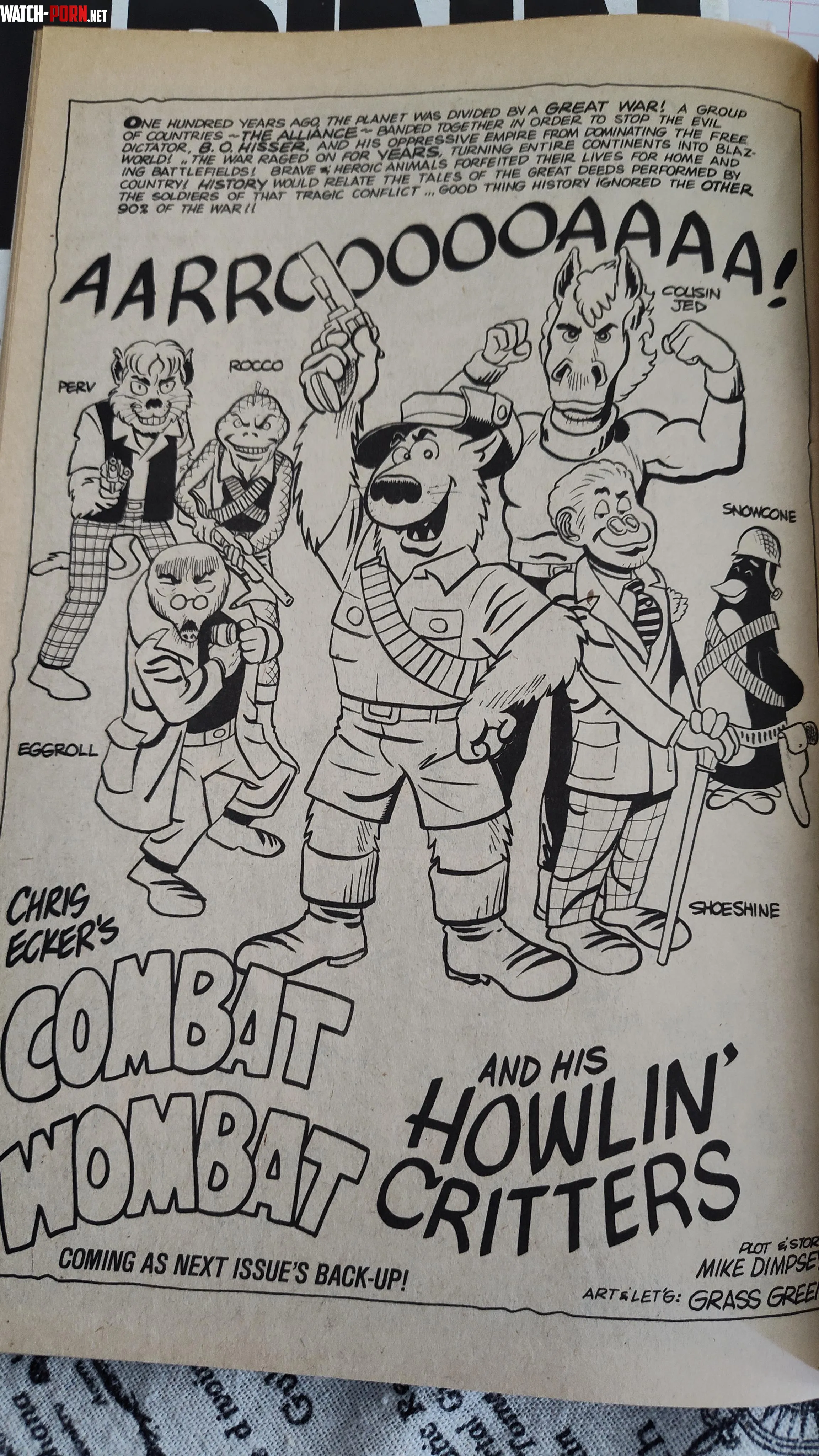 Furry comics in the 80s were something else Heres an advert for Combat Wombat published in Ebnn 3 1986 by NOW Comics Which is your favorite Howlin Critter  by thevmcampos