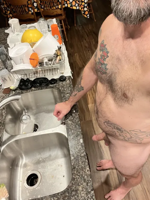 Thumbnail Doing the Dishes: A Candid Moment in Normal Nudes by Severe_Balance5015