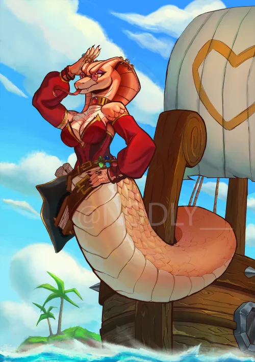 Thumbnail Pirate Snake Commission Art by nodly_ | Furry Category