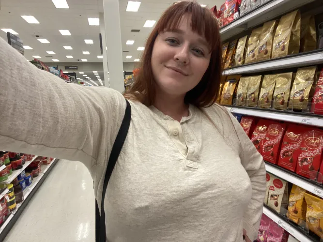 Thumbnail Cosmonaughtie_ Goes Braless Shopping for Movie Night