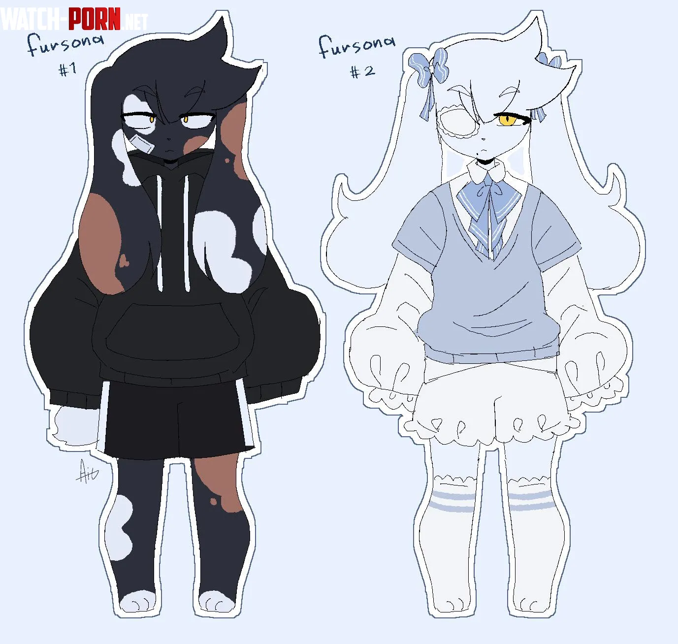 ive got two sides ahh fursona  cringetober day 4 the theme was fursonafursuit 3 i couldnt pick between two so i just gave myself two fursonas soo yah  by adrieliu