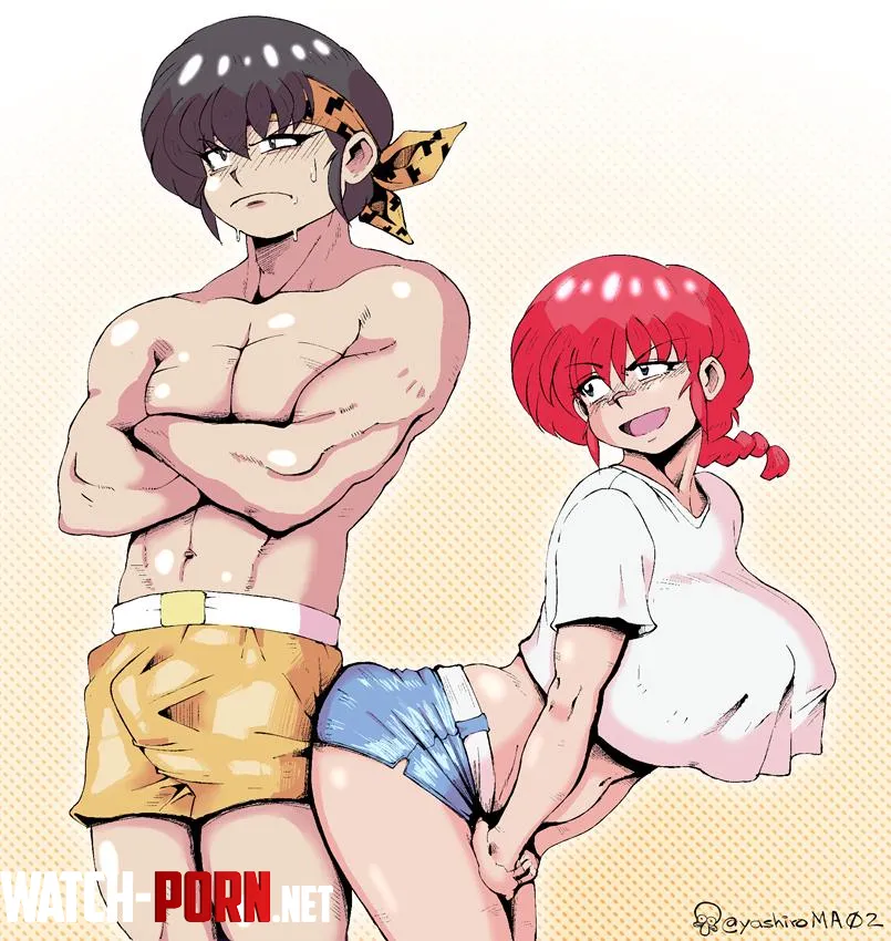 Ryoga Hibiki Ranma Saotome  Stupid sexy Ranma Yashiro MA02 Ranma 12 by gifsundgirls