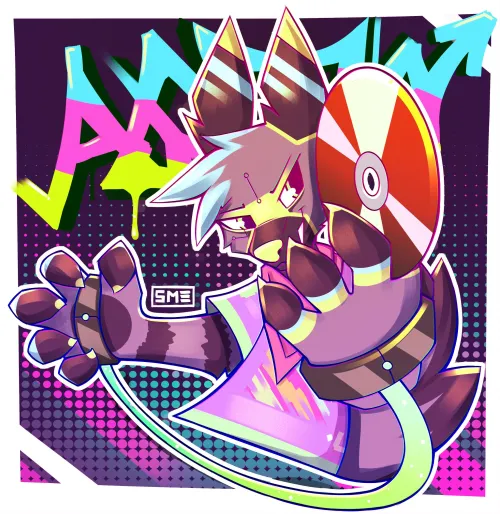 Thumbnail Rave Furry Art by smeeotek