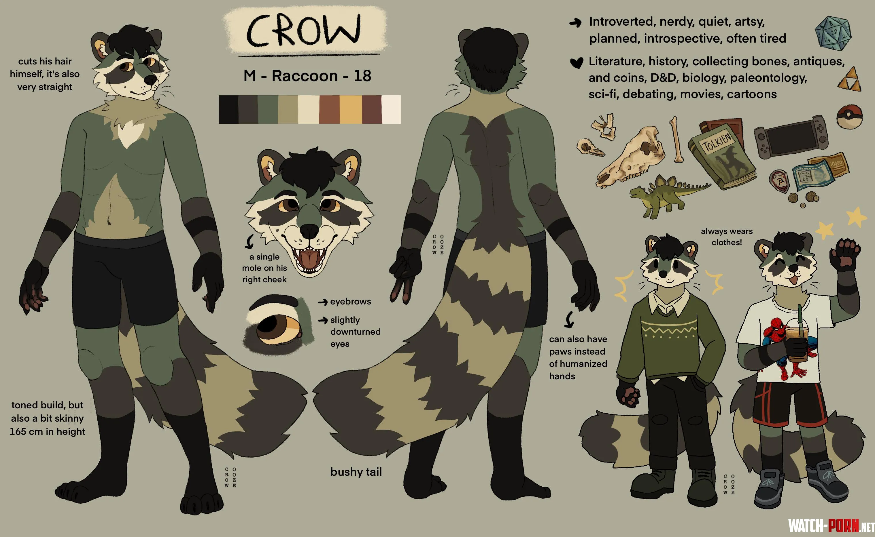 OC I kinda want to change my fursonas design Nothing too much maybe also change the species to a CrabEating Raccoon Do you have any suggestions Art by me by introspectivecrow