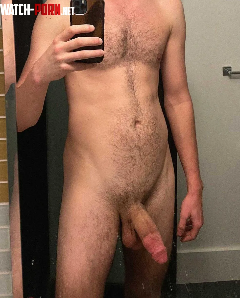 Catching my cock hanging in the mirror had to take a pic by el-savage