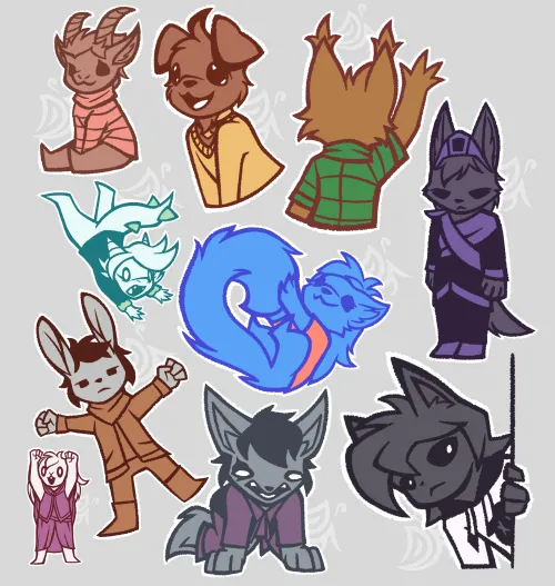 Thumbnail 2024 September Supporter Doodles Thank You by DuneflowerPetal | Furry Category