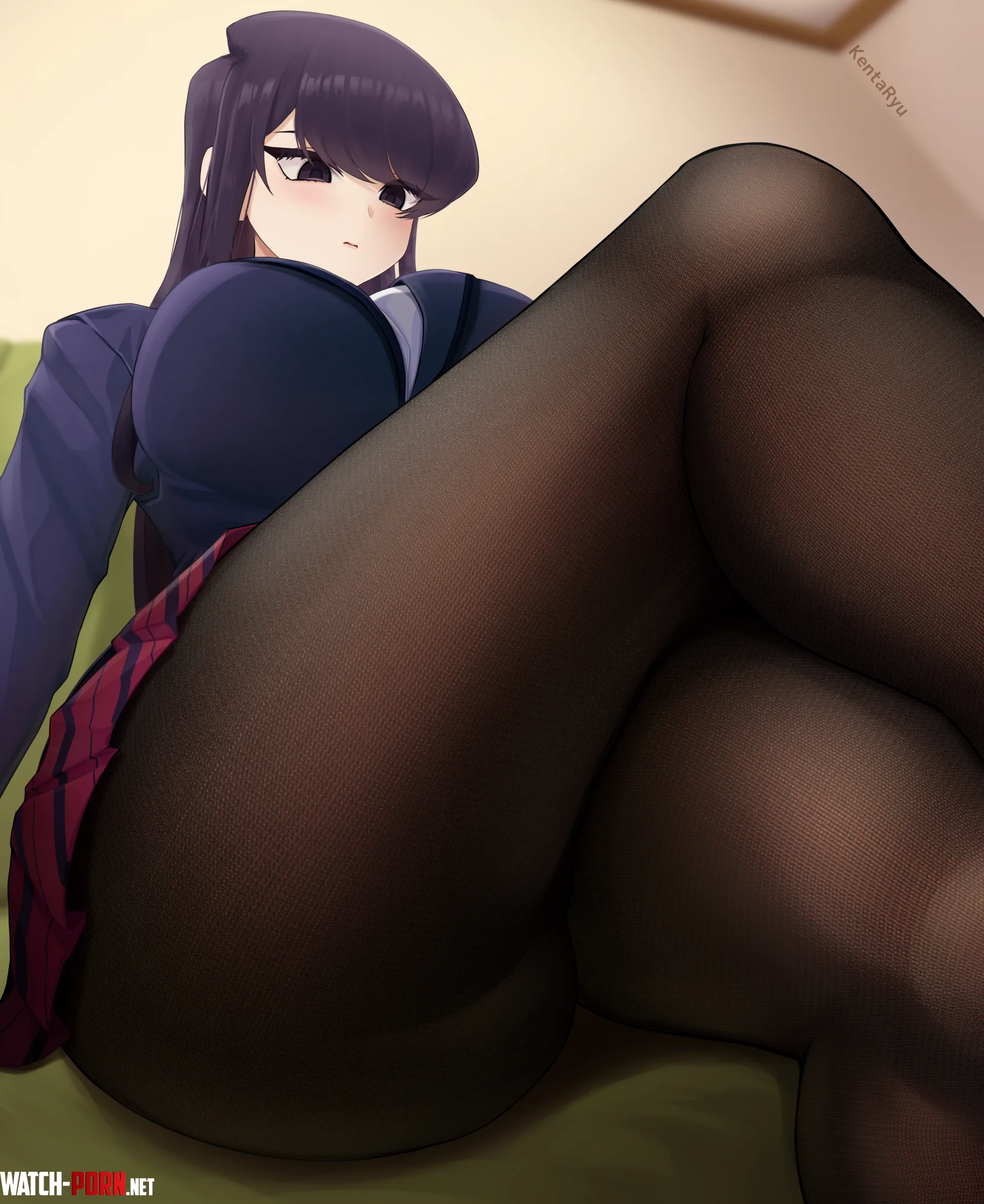 KomiSan Crossing Her Legs In Her School Uniform Komi Cant Communicate by Csxc