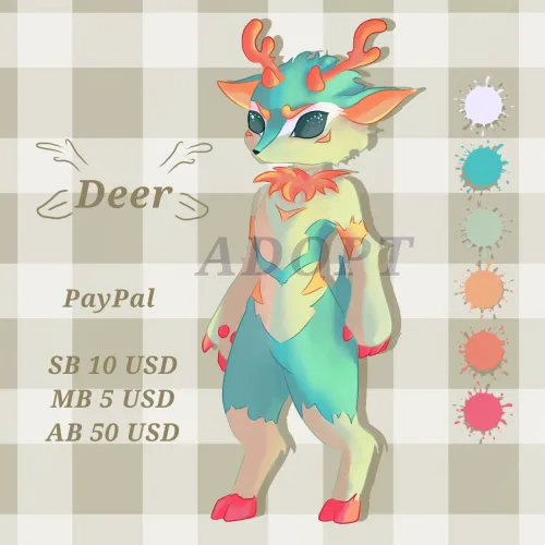 Thumbnail Deer Adopt Art Journey with Author yipsher03 in Furry Category