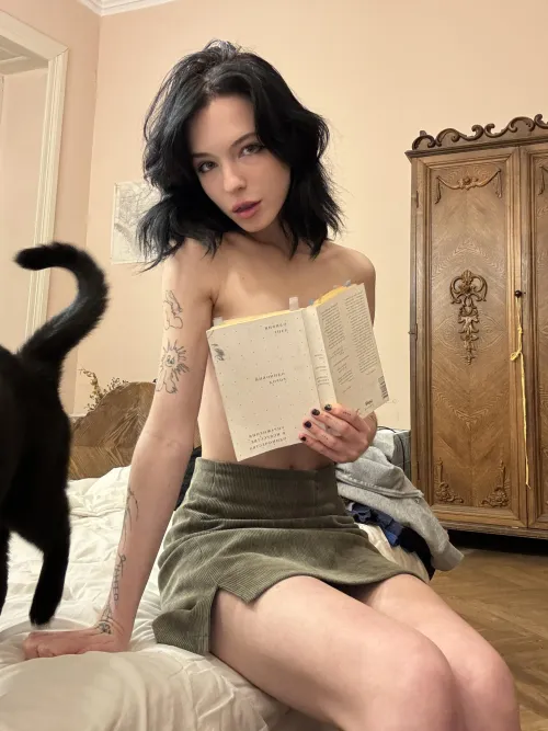 Thumbnail Unusual Book Buddies: My Cat and I Love Reading Books Together by PureSmallAlice